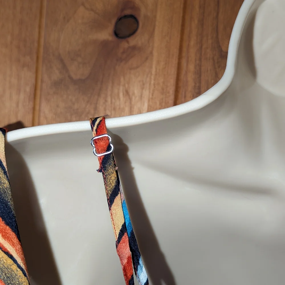 Alythea‎ Striped Multicolor Off-Shoulder Top - Picture 3 of 10